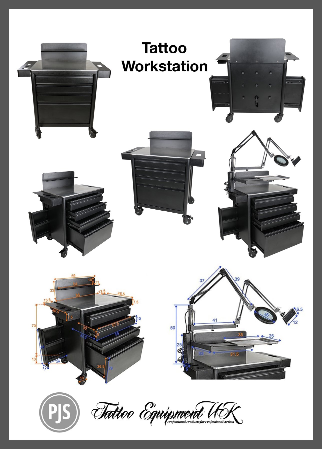 Professional Multifunction Tattoo Workstation 3D  Envato Elements