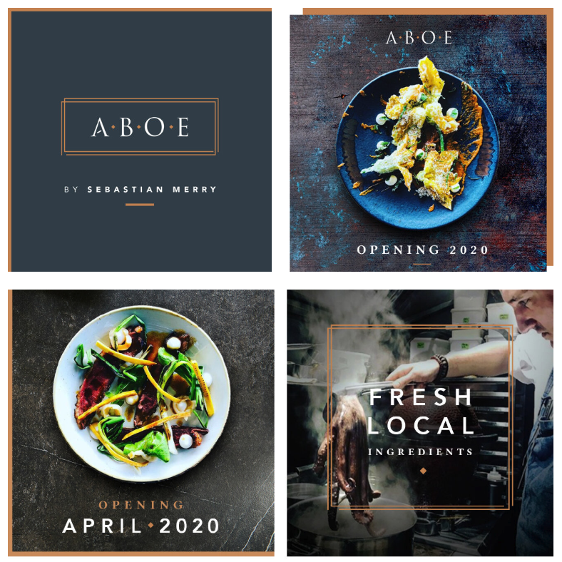 twelve18london's tweet photo. Check out the branding &amp; design we have created for exciting new restaurant 'A.B.O.E' by Sebastian Merry – Opening 2020 More info: https://t.co/dRO5cQp2ae https://t.co/GVVDxx4zAN