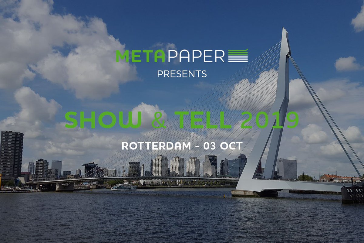 METAPAPER's tweet photo. We are coming to #Rotterdam on October 3rd. Of course we are not alone: @trichis, @Tuijtel and @monsterkamer will be joining us and the key topics will be #recycling &amp; #ReturnToPrint  
Don't miss it! 
https://t.co/bYi816xsfI https://t.co/bSx5n4yKUY