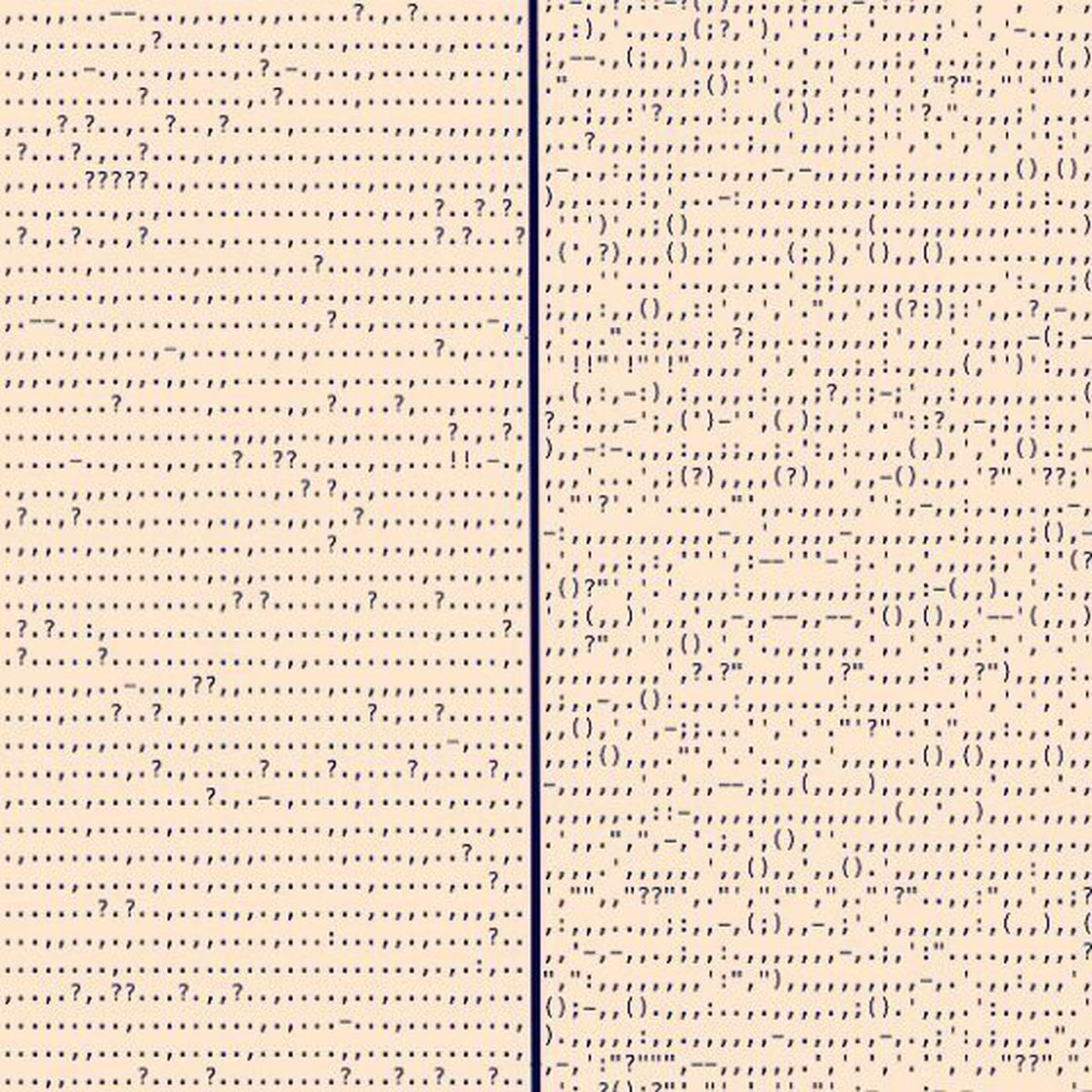 grant_mcdermott's tweet photo. McCarthy’s first rule on writing minimalism is a good reason to share one of my favourite data visualizations. Punctuation marks in "Blood Meridian" versus "Absalom, Absalom!". Figure by @neuroecology.

https://t.co/4rr5lDomjE (ht @deaneckles) https://t.co/YGDfesPiaG