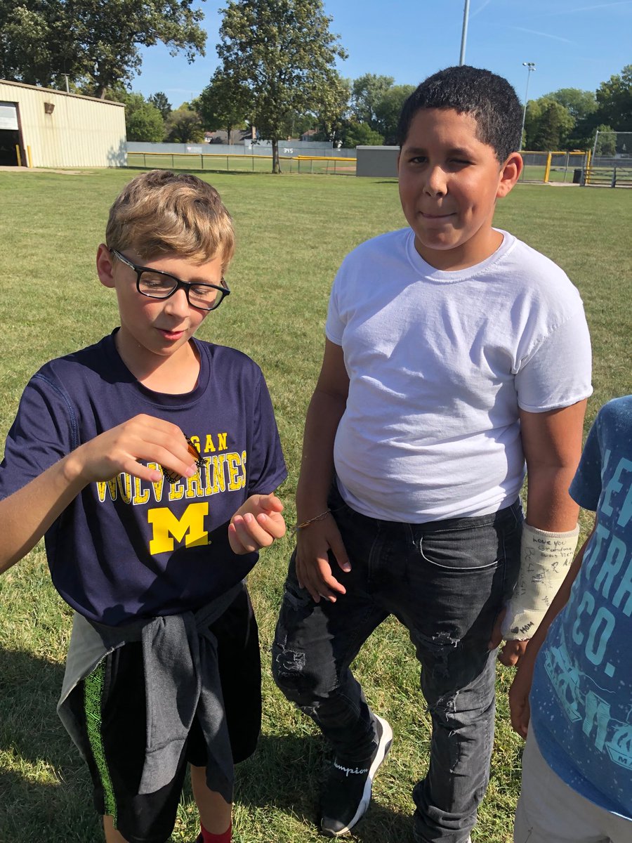 Tagging and releasing Monarch butterflies with the help of the Toledo zoo!