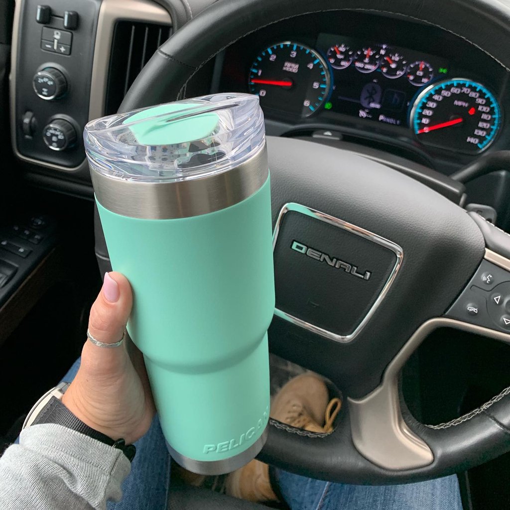 pelicancoolers's tweet image. "We’ve had our #pelicancoolers travel tumblers for a week or two now and boy are they awesome! #hotorcold #fitsthecupholder and it’s pretty!" ⁠
#AdventureReady | 📷 @ry031991