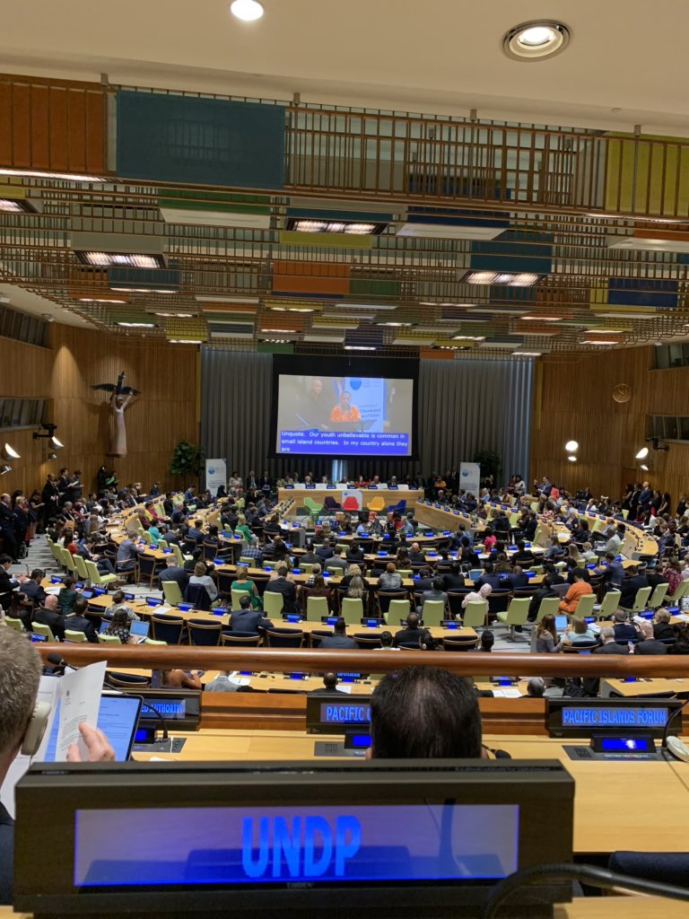 “I am the youth of a small island and I know that the change that will follow me tomorrow are far greater than the ruins of today” 🌎🌏🌍 youth voices at #SamoaPathway inspire us to believe in the future of #SIDS #UNGA #SIDSMatter @UNDP