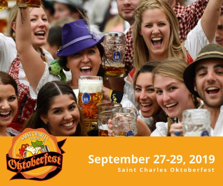 Today's the day! Saint Charles Oktoberfest starts at 4pm today and goes through Sunday. Come on down!

saintcharlesoktoberfest.com