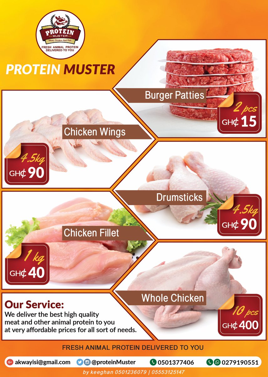 ProteinMuster's tweet photo. @sarkodie @kwaku_kg Please retweet my buyer might be on your timeline @ProteinMuster we deliver fresh animal protein at your doorstep https://t.co/81hxyXKNXn