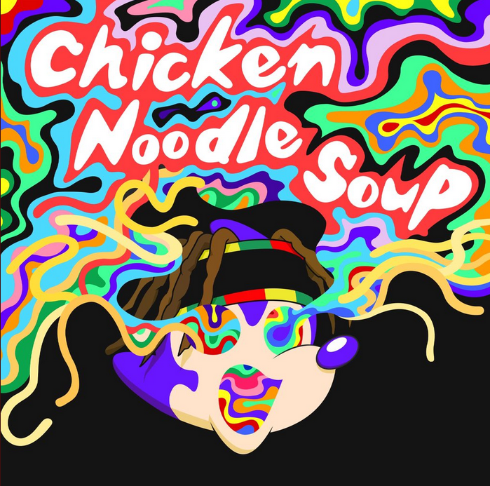 BTS Hoseok-cover art for song Chicken Noodle Soup with dreads