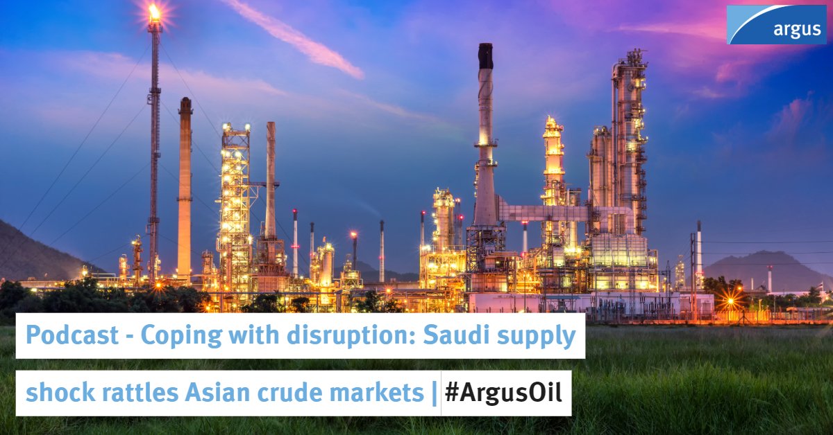 ArgusMedia's tweet photo. Asian refiners have been scrambling to secure #crudeoil cargoes to compensate for potential losses in Saudi volumes, triggering a sharp reaction in the value of those grades that can best serve as replacements | #ArgusOil #AsianOil
Stream via: https://t.co/XgGIT7Ft6s https://t.co/YjDgCUHmwx