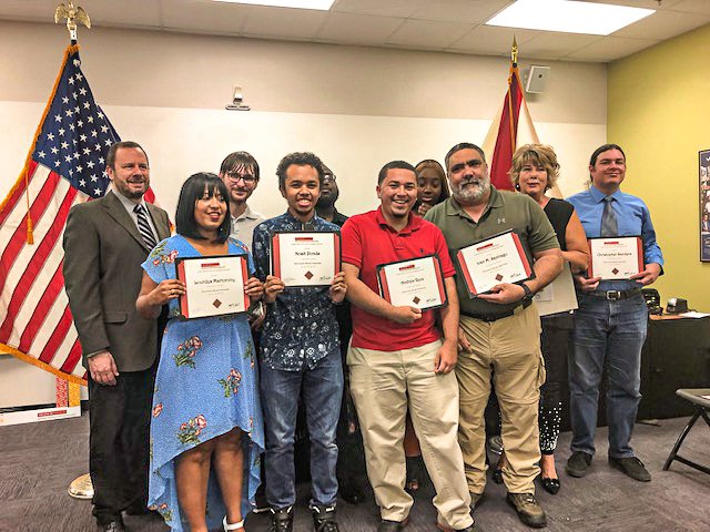 Valencia_AST's tweet photo. Congratulations to these Electronic Board Assembly students for completing their program and graduating yesterday! Their futures in advanced #manufacturing are looking very bright! #MakeItHappen #WeMakeCareers https://t.co/isagy32LQL