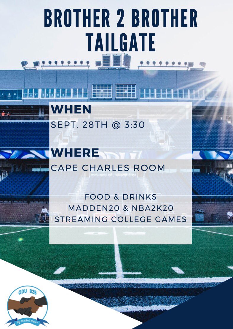 Come out to Barbershop Talks &amp; the B2B Tailgate Sept. 28th at 3:30pm tomorrow in Cape Charles room!