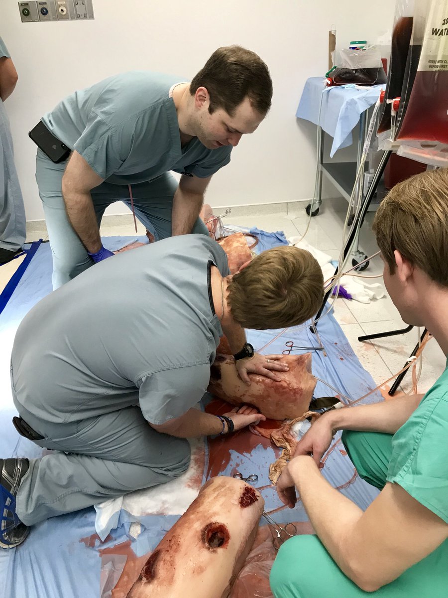 TraumaSimu's tweet image. Damage Control Trauma Surgery workshop for Surgical Residents at Baylor College of Medicine, Houston. Great engagement from Stuart Corr and Mario Vera's teams. Trialled new junctional haemorrhage control task trainers.
Thanks to Texas Strategic Partnership