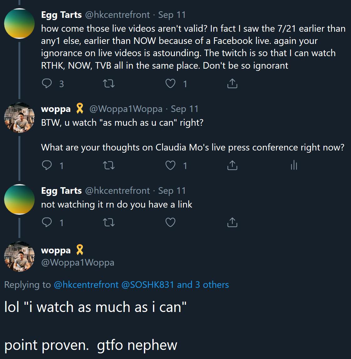 Woppa1Woppa's tweet photo. Wumao Guide 101

As a pro wumao bitchmaker, I'll share my tips in the replies to help everyone fend off these online cockroaches

1/ How do you detect one?
2/ Different types of wumao and how to defend
3/ Summary

#HongKongProtests #學英文既同我入黎 https://t.co/uqs2ifBqRq