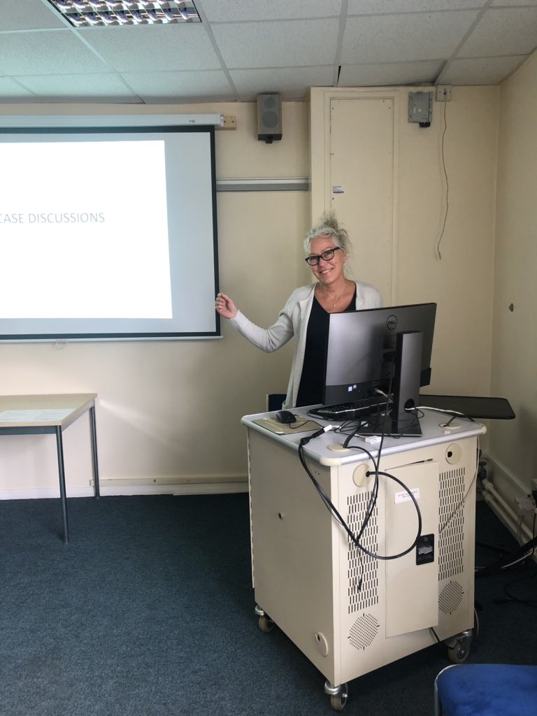 Susanne Osther giving an excellent talk on SWL in Children at Shock Wave Imperial Masterclass (SWIM) in Charing Cross Hospital, London, UK