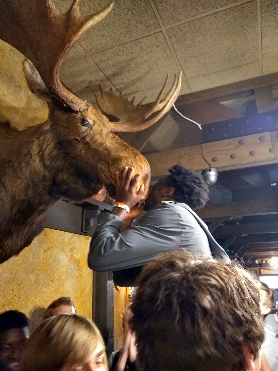 WHS_Fball's tweet photo. It's always a good time! We love this tradition of kissing the Moose!
#IAmAWarrior
#MBGI https://t.co/ZHKgB3HN5B