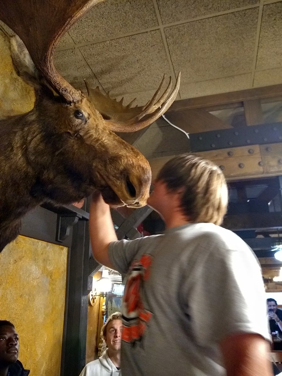 WHS_Fball's tweet photo. It's always a good time! We love this tradition of kissing the Moose!
#IAmAWarrior
#MBGI https://t.co/ZHKgB3HN5B