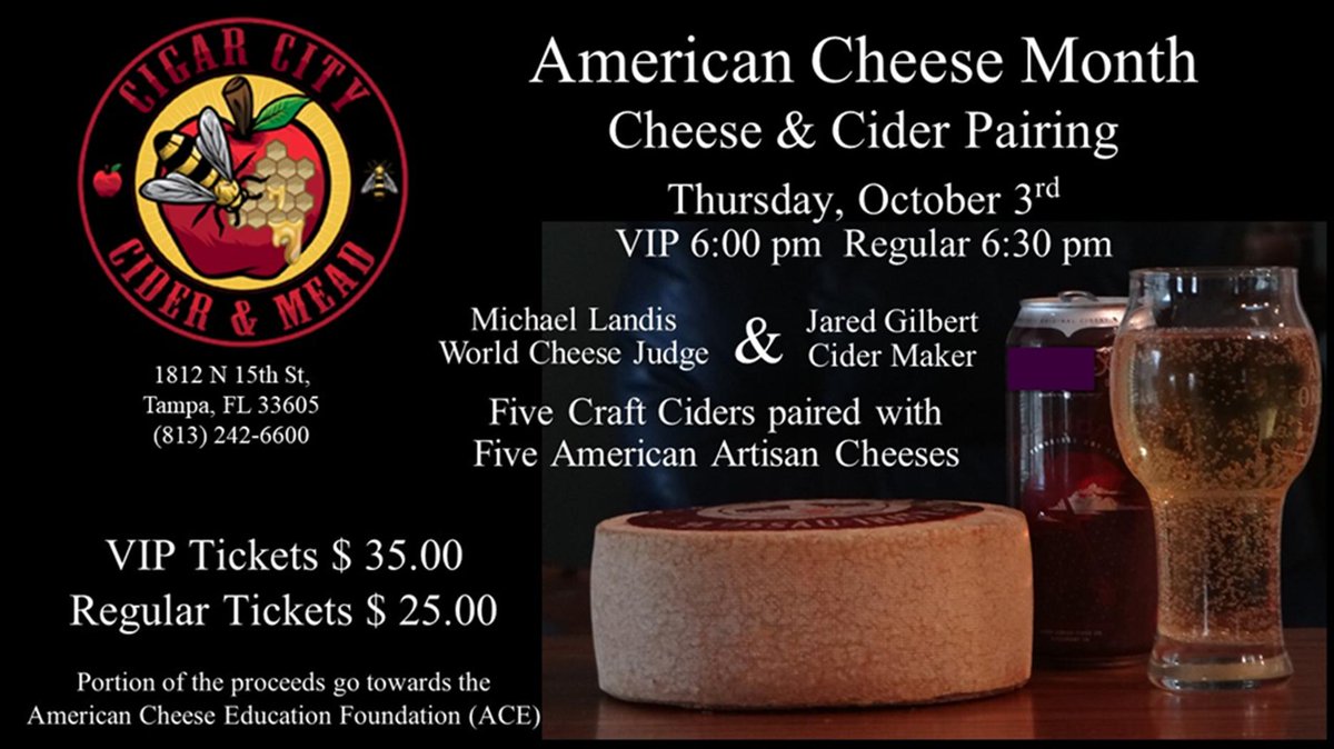 Do not suffer the F.O.M.O. There is time left, however spots are filling up. Come enjoy expertly paired artisan cheese and cider with us Thursday Oct. 3rd. at 6PM. Reserve your spot today. brownpapertickets.com/event/4347946