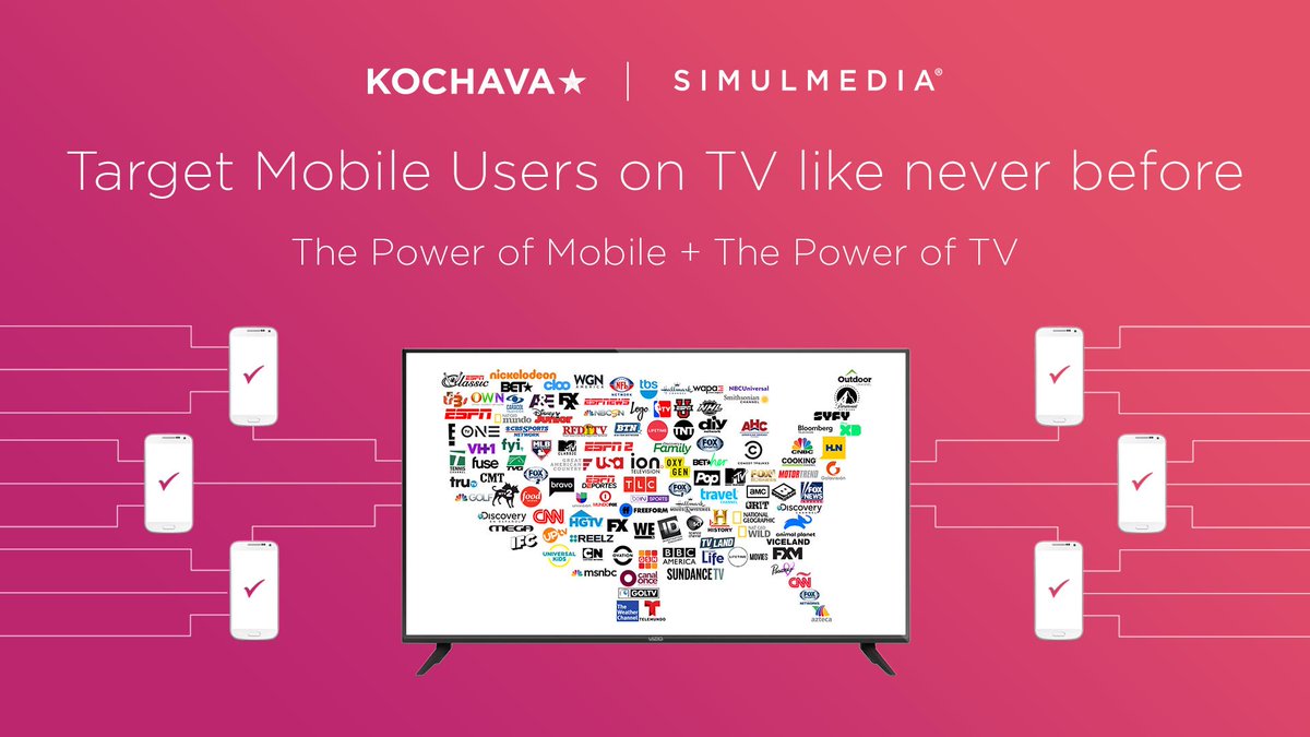 kochavaofficial's tweet photo. Now marketers can create audiences based on TV viewership thanks to a new partnership between Kochava and @Simulmedia. https://t.co/Fn05twrQfG #tvtracking #HarnessYourDataForGrowth #digitalmarketing #mobilemarketing #userengagement #mobileanalytics #audiencesegmentation https://t.co/spawjNwp4T