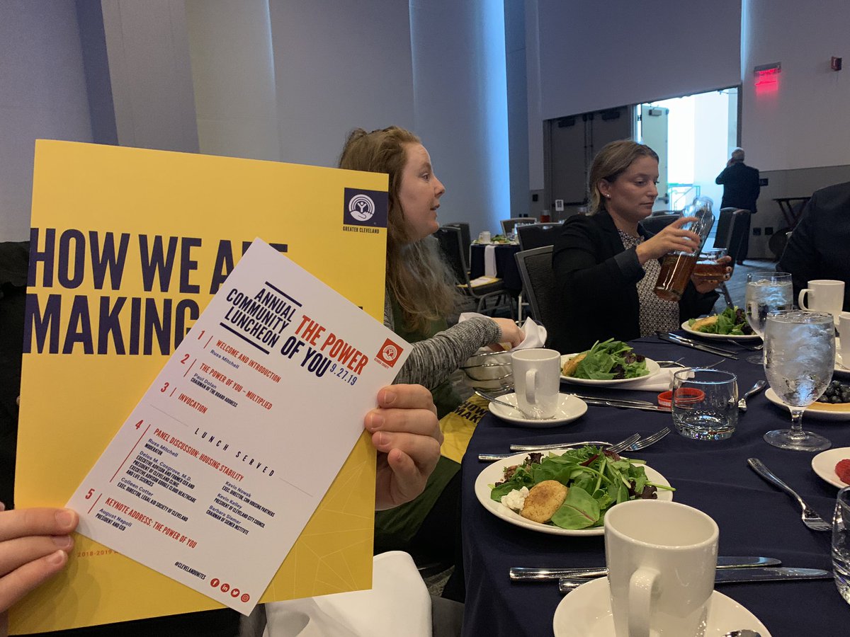 TowardsEmploy's tweet photo. Honored to be at the UWGC Annual Meeting - sharing a table with our friend at @OhioGuidestone. Looking forward to #ClevelandUnites https://t.co/vvsQNeQOWm