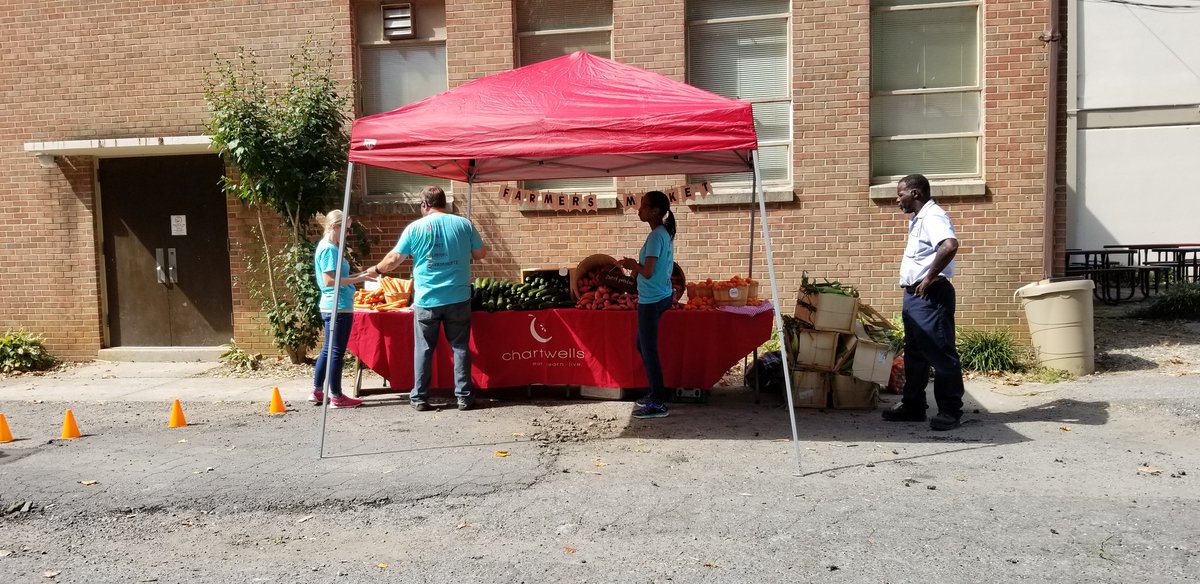 dwwalker_walker's tweet photo. So thankful for our child nutrition team and there in service of mindset...  todays farmers market at Brunson Elementary..the smiles when a student receives an ear of corn or what's a turnip?? got to love it...#wsfcsdine https://t.co/jqDnFs0kGL