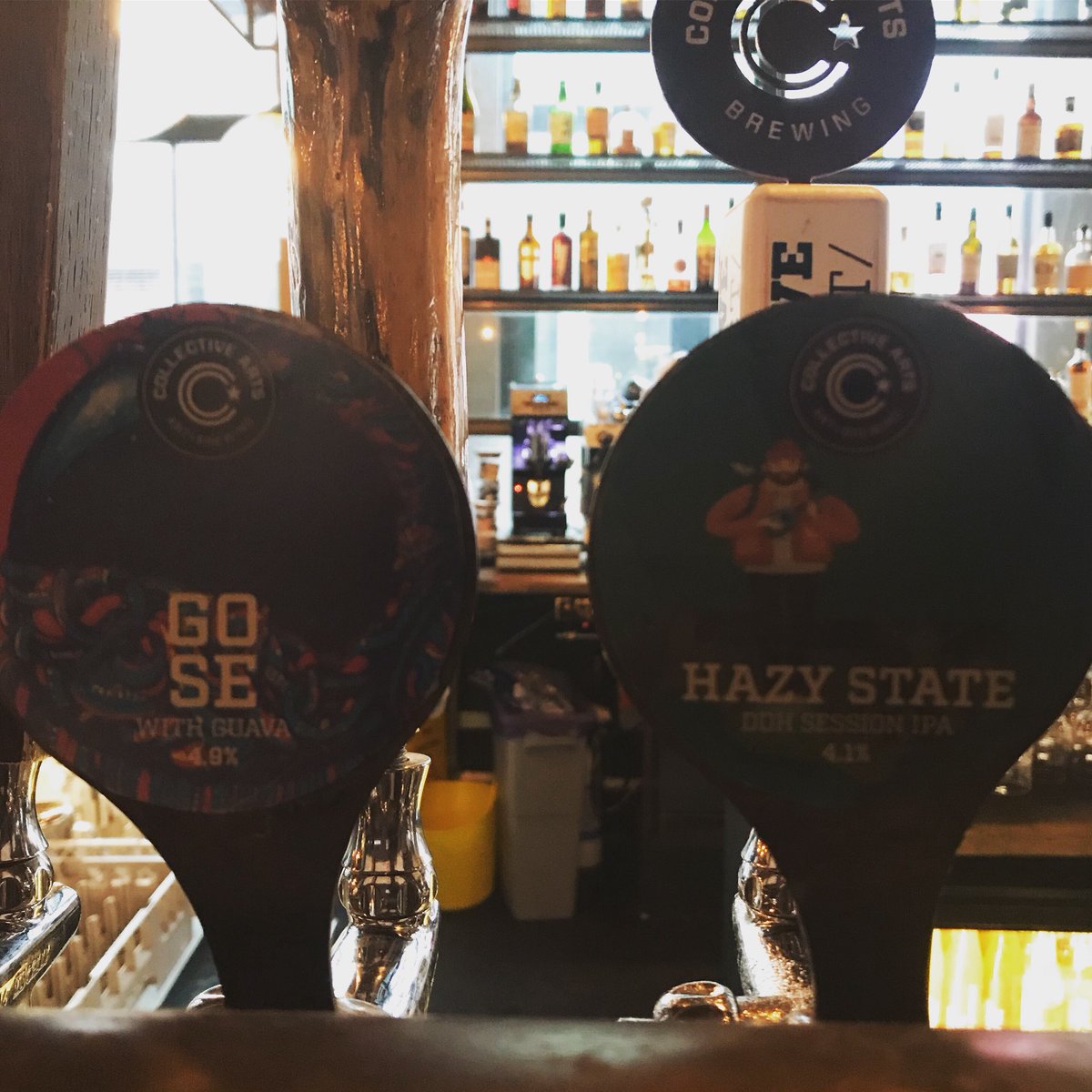 FountainandInk's tweet photo. New on tap! Hazy State Session IPA and Guava Gose. Two delicious beers by @CollectiveBrew from Canada. #beer #gose #hazyipa #ipa #canada #craftbeer https://t.co/2tLpgtmaVv