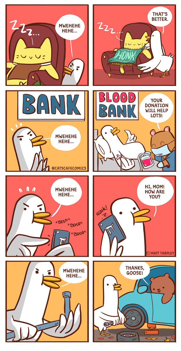Silly Goose! This comic was inspired by the game #UntitledGooseGame by @house_house_ 