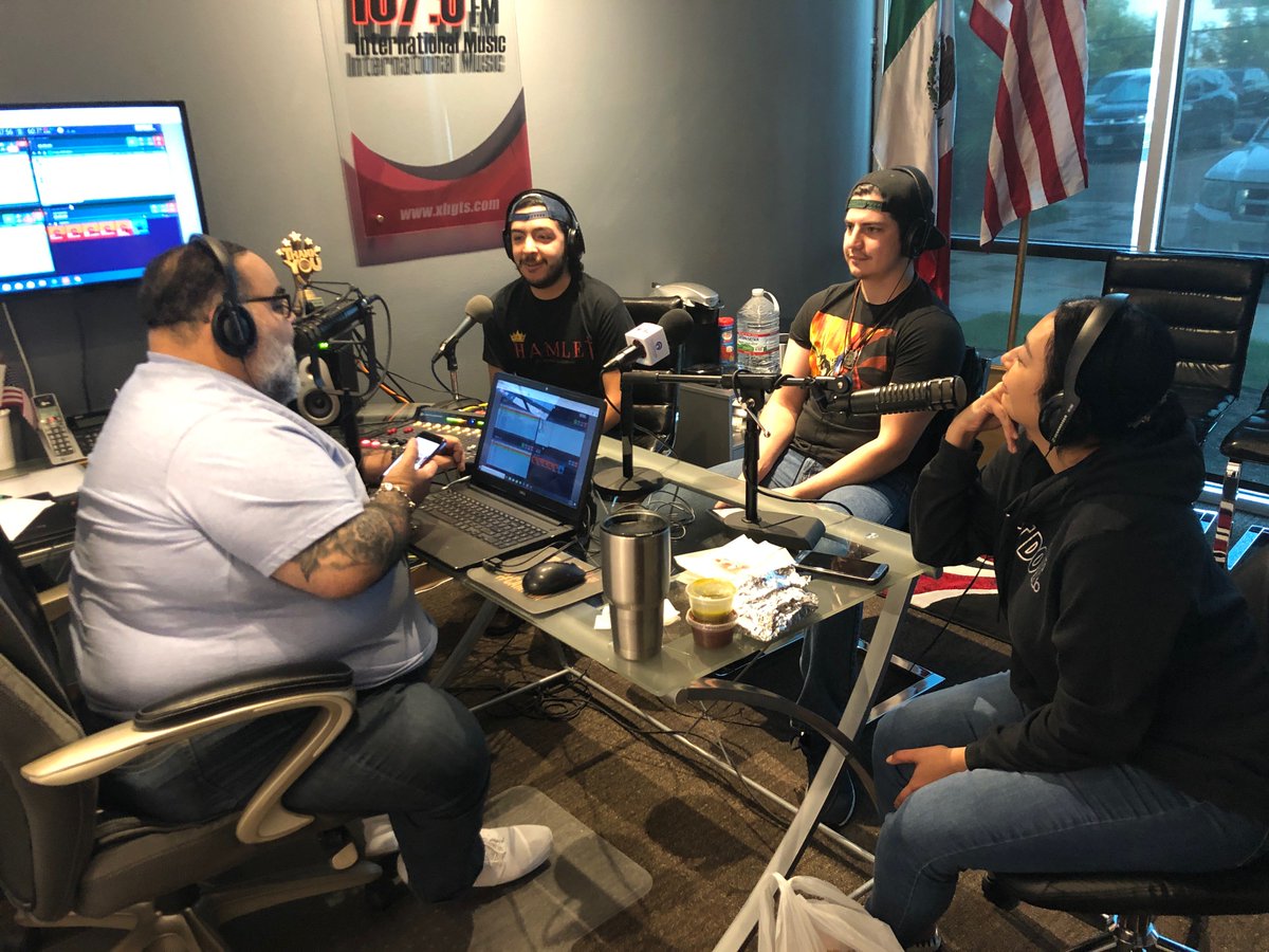 laredotheater's tweet photo. A big THANK YOU to Sammy The House &amp; Coffee and Magic for having us on the show this morning! And thanks to cast members, Ricky Castillon &amp; Luis Garza, for representing HAMLET! 💀

🎟️: https://t.co/aSH2ZPIJ5h

#LTGI #Hamlet #classonstage #coffeeandmagic #laredotx #holalaredo https://t.co/6LmwCzSmNN
