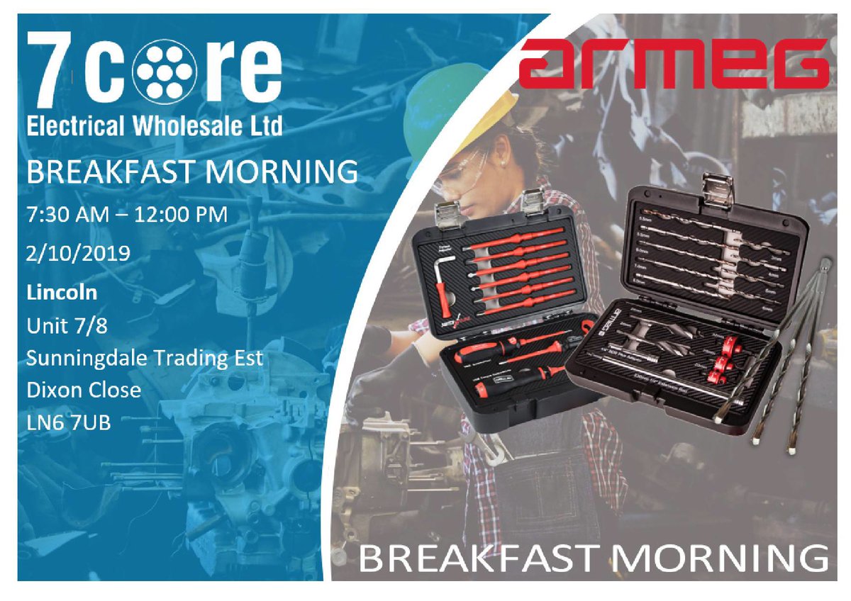 7coreelectrical's tweet image. Next Wednesday at 7 Core Electrical come and see what Armeg can offer you #7Core #electrical #7coreelectrical #7coreelectricalwholesale #armeg