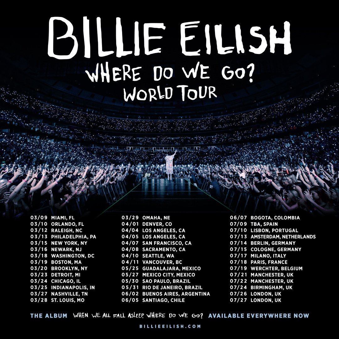 Billie Eilish On Twitter Where Do We Go World Tour 2020 Https