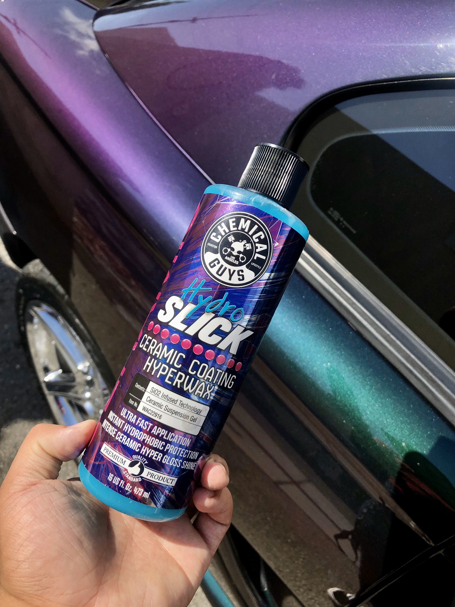 Chemical Guys on X: Have you tried Hydroslick yet? If not it is now back  in stock! Check out this crazy shine and reflection just sent in: “Check  out this amazing shine