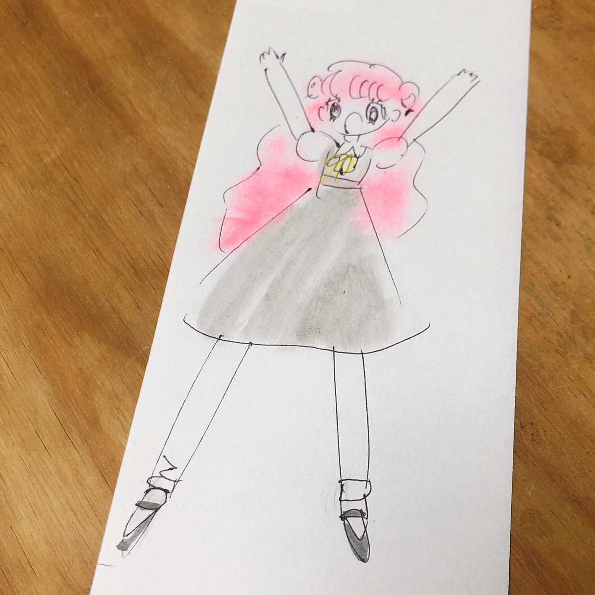 や かわいいんですよ かすれたポスカ ぴょんぬりら 温 田庭子のイラスト
