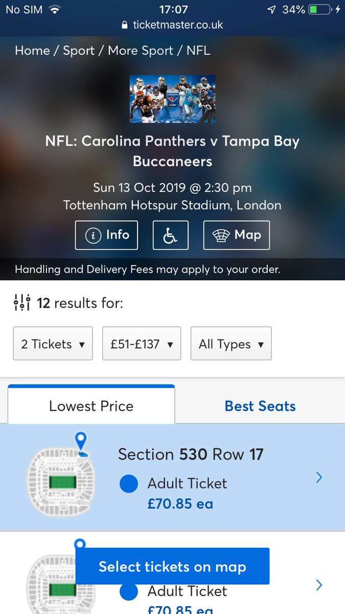 IainBradley_BSc's tweet photo. @TicketmasterUK I have been working with fellow fans to find our @thomascooksport tickets we have seen the @NFLUK uk statement and followed their demands however the games where sold out only yesterday but today you have ticket could you confirm where the are from https://t.co/oCTo6piyAs
