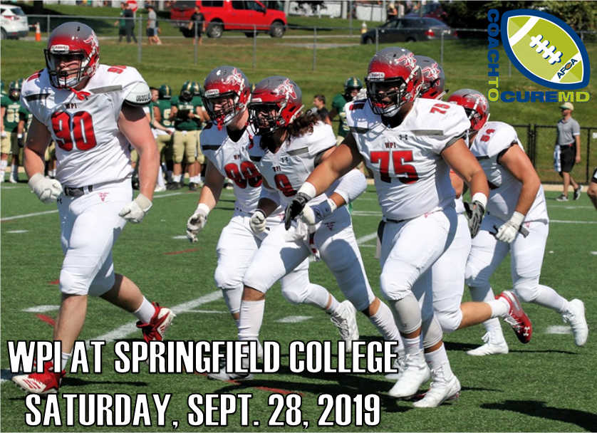 WPIAthletics's tweet photo. We are part of the @CoachtoCureMD team on 9/28! Help us #TackleDuchenne by texting 'CURE' to 501501 to make a $25 donation in honor of our team! #GoWPI https://t.co/8VPpxNjDvJ