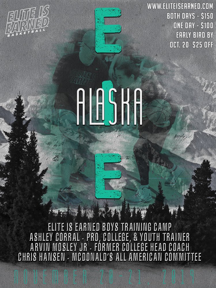chsladybball's tweet photo. I’m excited to announce Elite is Earned is coming back to Alaska!! In addition we are going to do an Elite is Earned for the guys this year!! Spots are limited! Successful Payers/Team won’t have to find a way to get better. #Motivation #EIEAlaska #⭐️Report #Girls&amp;Guys🏀 https://t.co/cPV0xsijsY