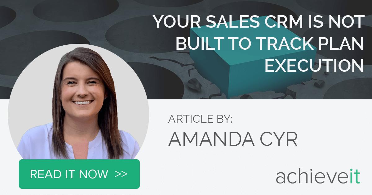 Surprisingly, we have this conversation a lot with prospects. Amanda’s blog debut lays out why you can’t just use your CRM for tracking your business plans. buff.ly/2KpYt4R #planexecution #AchieveIt #techstack <a href="/GoAchieveIt/">AchieveIt</a>