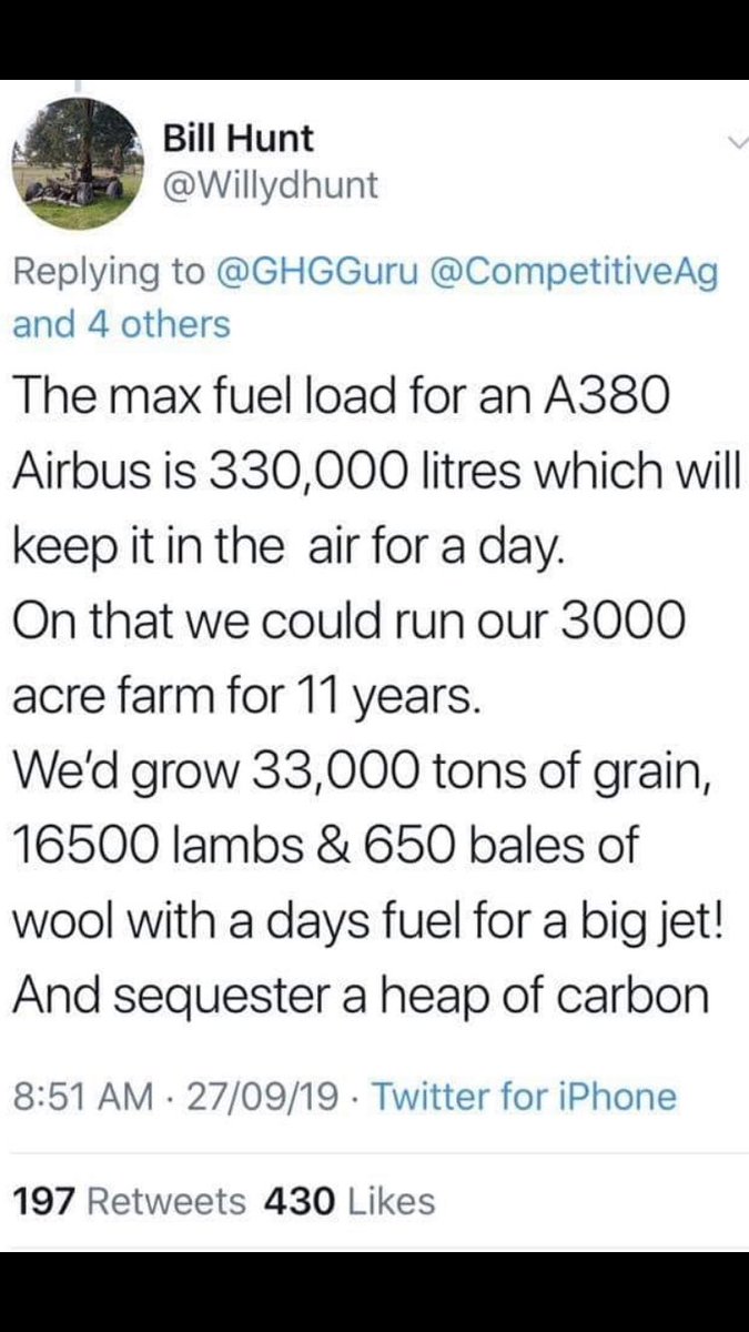 This tweet says so much . Mainstream media blaming agriculture for climate change eh . Thanks <a href="/Willydhunt/">Bill Hunt</a> for this .