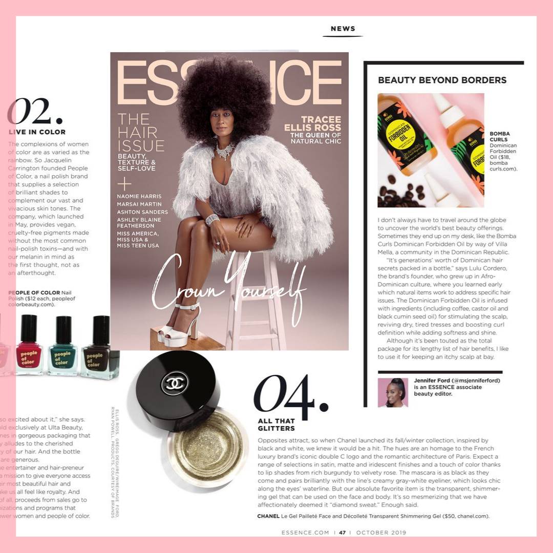 Bomba_Curls's tweet photo. WE ARE IN ESSENCE MAGAZINE!! Feeling blessed and humbled by this moment. Bomba Curls is out here doing it for the culture! Check out our feature in Essence Magazine's Hair Issue 💣 https://t.co/Iw81NpBkDY