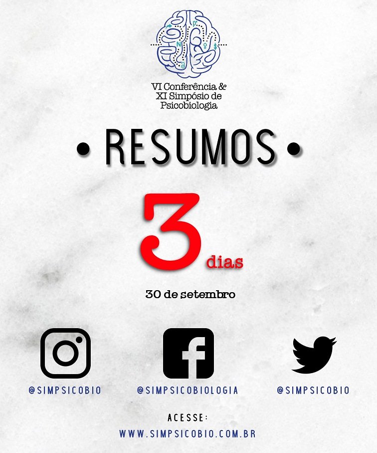 simpsicobio's tweet photo. • ATENÇÃO •
Restam apenas 3 dias para o fim do prazo para submissão de resumos!
#Simpsicobio
#Psicobiologia
#CienciaUFRN https://t.co/GmlklWp6ZW