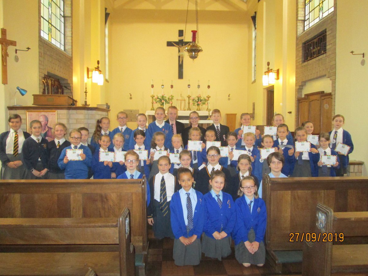 st_uttoxeter's tweet photo. Some members of our Mini Vinnies went to a mass at tean today to celebrate the feast of St Vincent De Paul, along with representatives from all of the other Painsley schools. https://t.co/tEfQHLW1O3