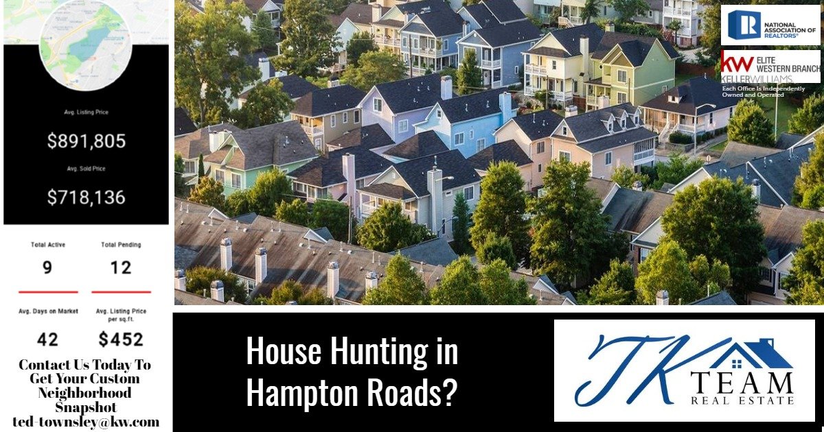 House Hunting In Hampton Roads?!?!?!
#househunting #hamptonroads #tidewater #757 #hamptonroadsrealestate #tkrealestateteam #tkteam #tkrealestate #hampton #portsmouth #suffolk #newportnews #virginiabeach #norfolk #chesapeake #williamsburg #smithfield #islewight #letsfindyourhome