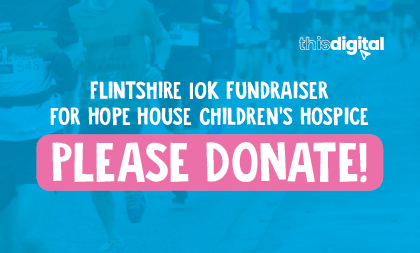 ThisDigital_HQ's tweet photo. This Digital is running The Flintshire 10k on 20th October to raise money for Hope House Children's Hospice.

If you can donate the minimum amount, it's greatly appreciated and will go towards the incredible work that they do. 

#Charity #HopeHouse #NorthWalesTweets #ThisDigital https://t.co/CuxLsuuo5U