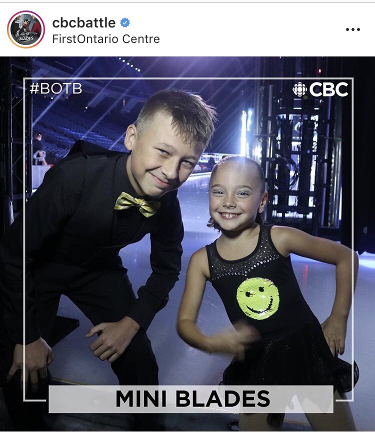 HamiltonSkating's tweet image. HSC Mini Blades got the Battle of the Blades crowd pumped up during last night’s pre-show! Next week’s Mini Blades will be Ariella and Ian!!