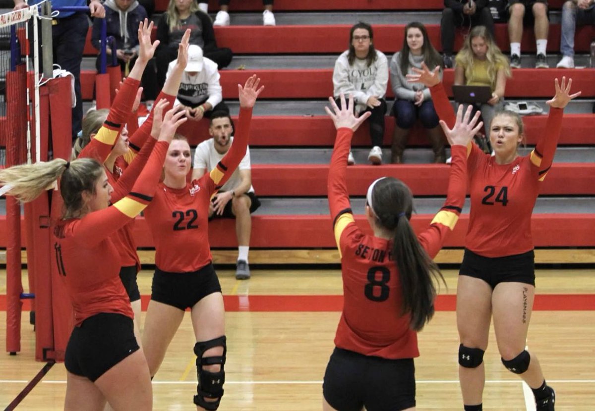 SHUvball's tweet photo. Come support SHUVB tonight at their first conference play game vs Westchester!🎉 The game will be held in Mckenna center tonight at 7pm♥️💛 Show up and be loud!🌟 https://t.co/7l4DUeLITM