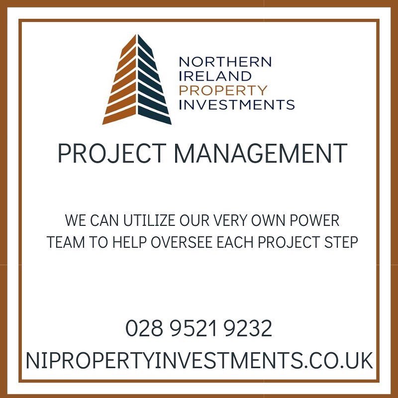 Using our experienced team, we can oversee any project from beginning to end ensuring you are kept fully informed throughout.

Call 028 9521 9232 today!

#Property #Homes #Moving #PropertyInvestment #Business #LoveProperty #NI #PropertyMarket #RealEstate #ProjectManagement