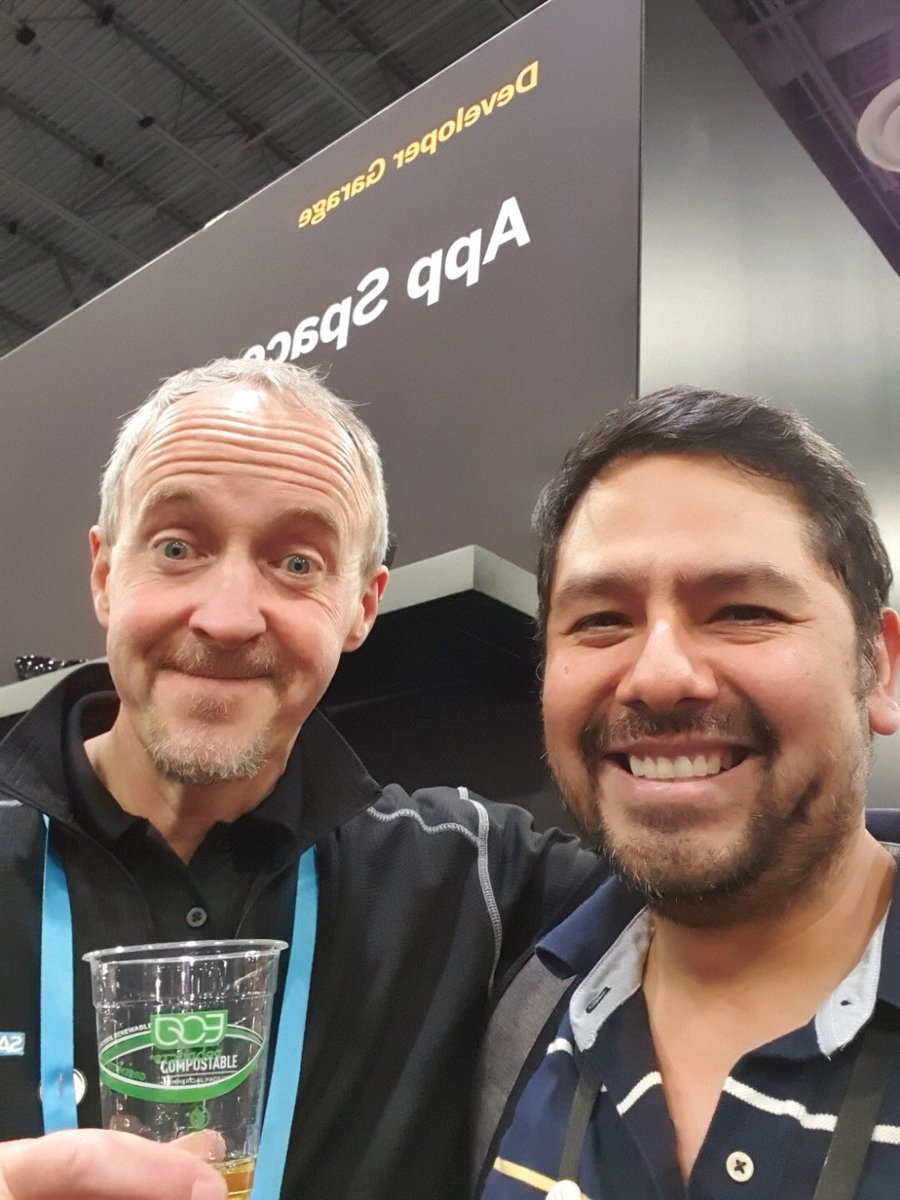 james_caston's tweet photo. ⁦@qmacro⁩ Awesome photo! Awesome people! I sincerely hope you are both having a wonderful time. I am so jealous! https://t.co/PNbq0PZDgZ