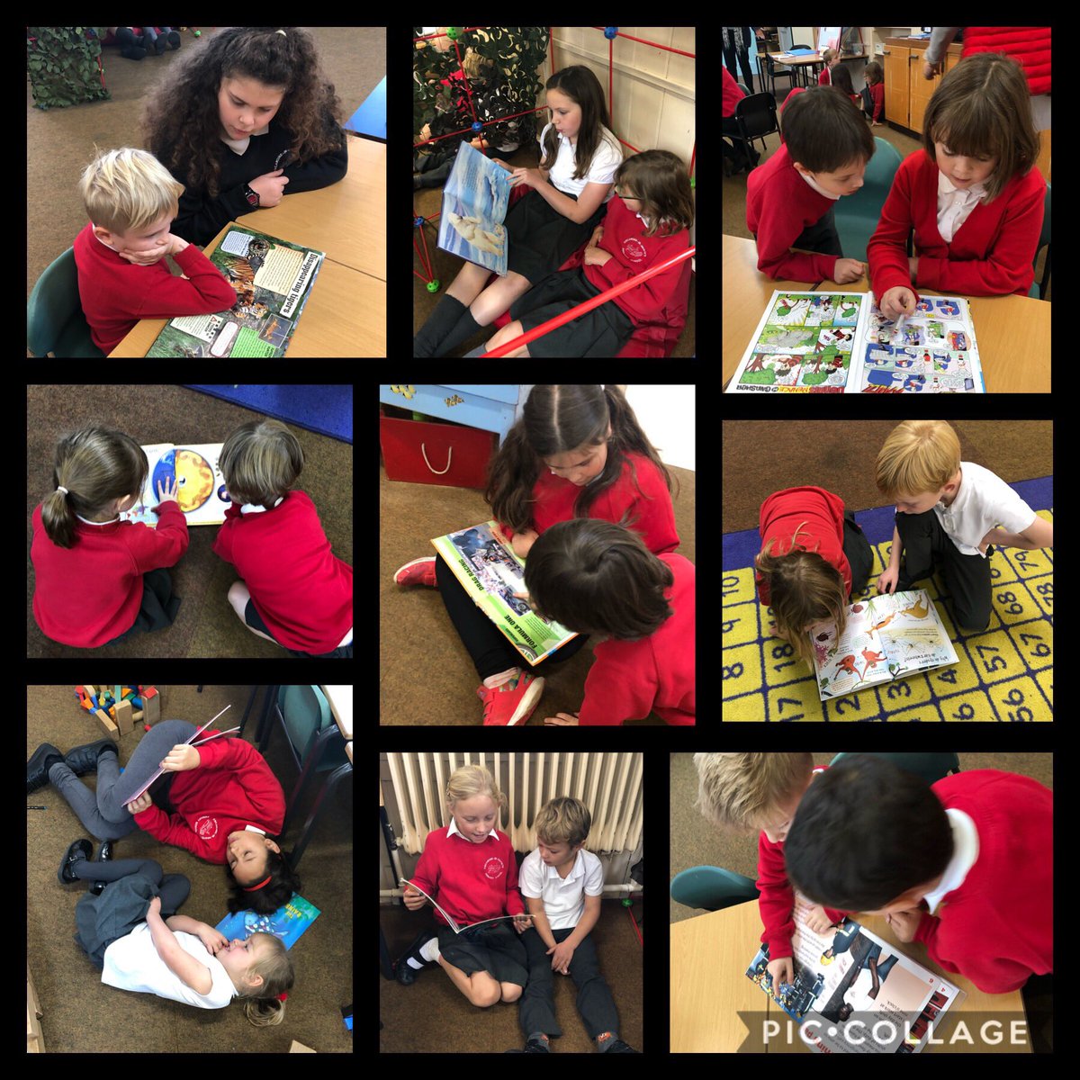 Kininmps's tweet photo. Whole school shared reading in full swing. Sharing our love of reading and all things book related. @FMReadChallenge @scottishbktrust #lotsofsmiles #KIMreading #welovetoread https://t.co/GAztYuavmO