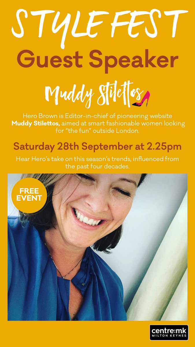 centremk's tweet image. This weekend is our Autumn Winter #StyleFest! 🍁 We have a range of guests from Muddy Stilettos Editor-in-Chief Hero Brown, Live performance from Six the musical and fashion shows on the hour, plus so much more! 👗 Starts tomorrow from 11am in Middleton Hall.