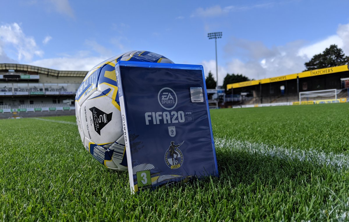 Official_BRFC's tweet photo. ⏰ COMPETITION TIME!!!

⚽️ Since it's FIFA 20 day, we're offering one lucky winner a branded Bristol Rovers copy of the game on PS4!

🔁 Simply retweet to be in with a chance - the competition ends at 4pm so be quick!

#BristolRovers https://t.co/X8wlx4QNVj