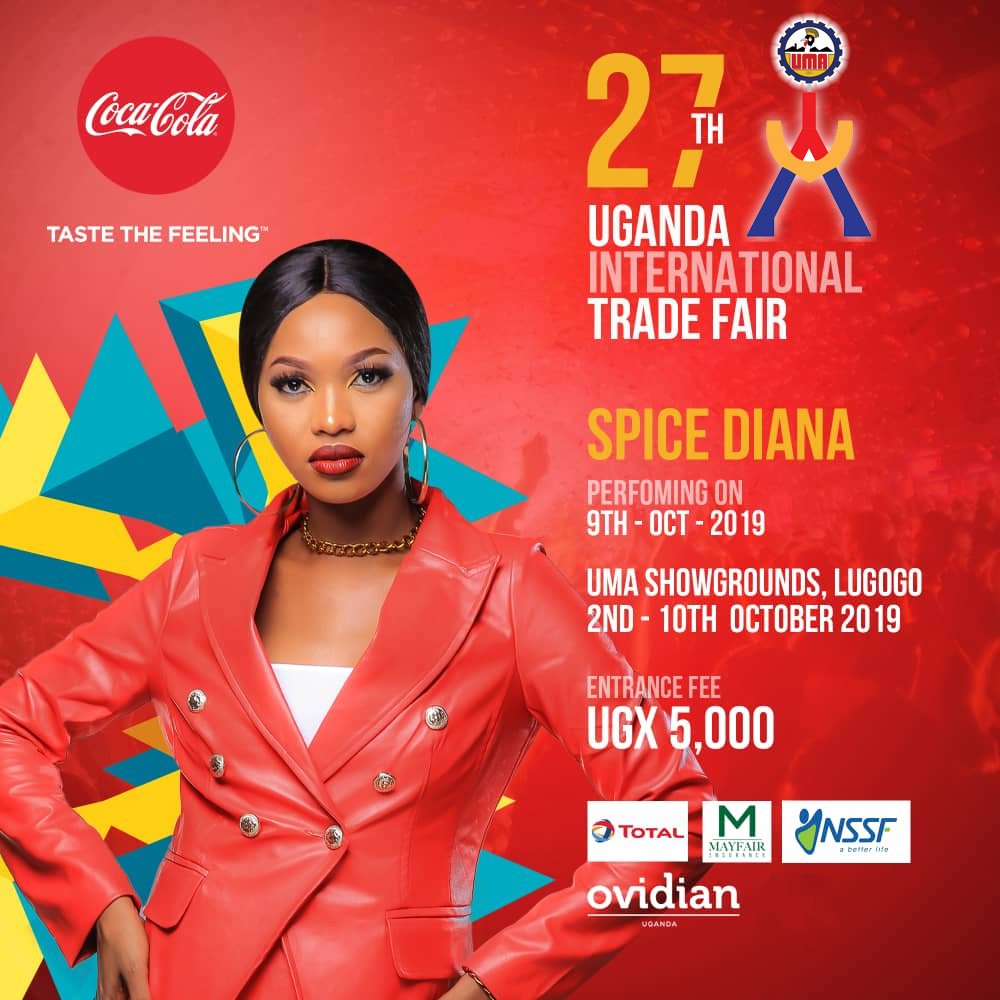 newsUMA's tweet photo. Tell us which Day You will be Visiting the #UgTradeFair19 and We will Show YOU Which Artist will be Entertaining You 😍
|Get Entertained as You Enjoy The Crazy Discounts On All Products| @SpiceDianaUg 

#ExhibitSellNetwork #CrazyDiscounts
Powered By @centurybottling https://t.co/9Ey9BL1w1A