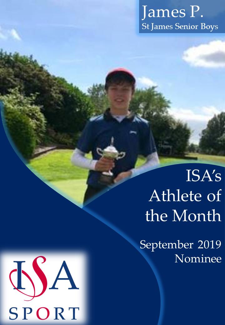 ISAsportUK's tweet photo. RT to vote for James (@StJamesBoysPE) as your ISA AOTM

- Year 9 won two Junior (U18) Open Comps
- 3rd from 70 entries in Surrey U13 champs
- Invited to Seve Ballesteros Jnr Tournament 
- Hopes for overseas coaching programme in the spring. 

Voting closes 12pm Friday 4 October https://t.co/SgwfEDJKZg