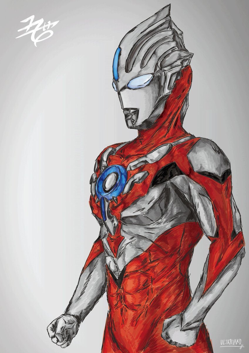 Ultrataku 2年半くらい前の今とは違う描き方をしてた時のウルトラマンイラスト ウルトラマンティガ ウルトラマンゼロ ウルトラマンx ウルトラマンオーブ