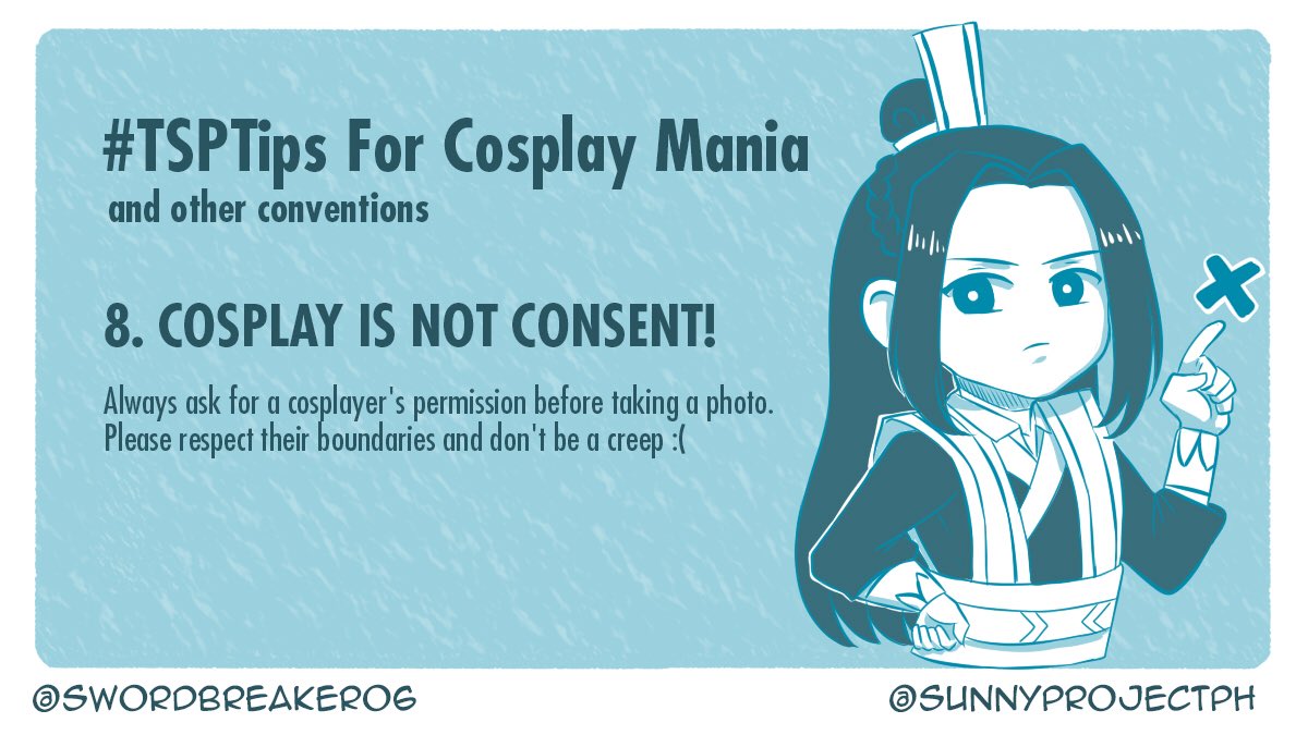sunnyprojectph's tweet photo. #TSPTips no.8🌻

#CosplayMania2019 https://t.co/ocOUdYmZVn